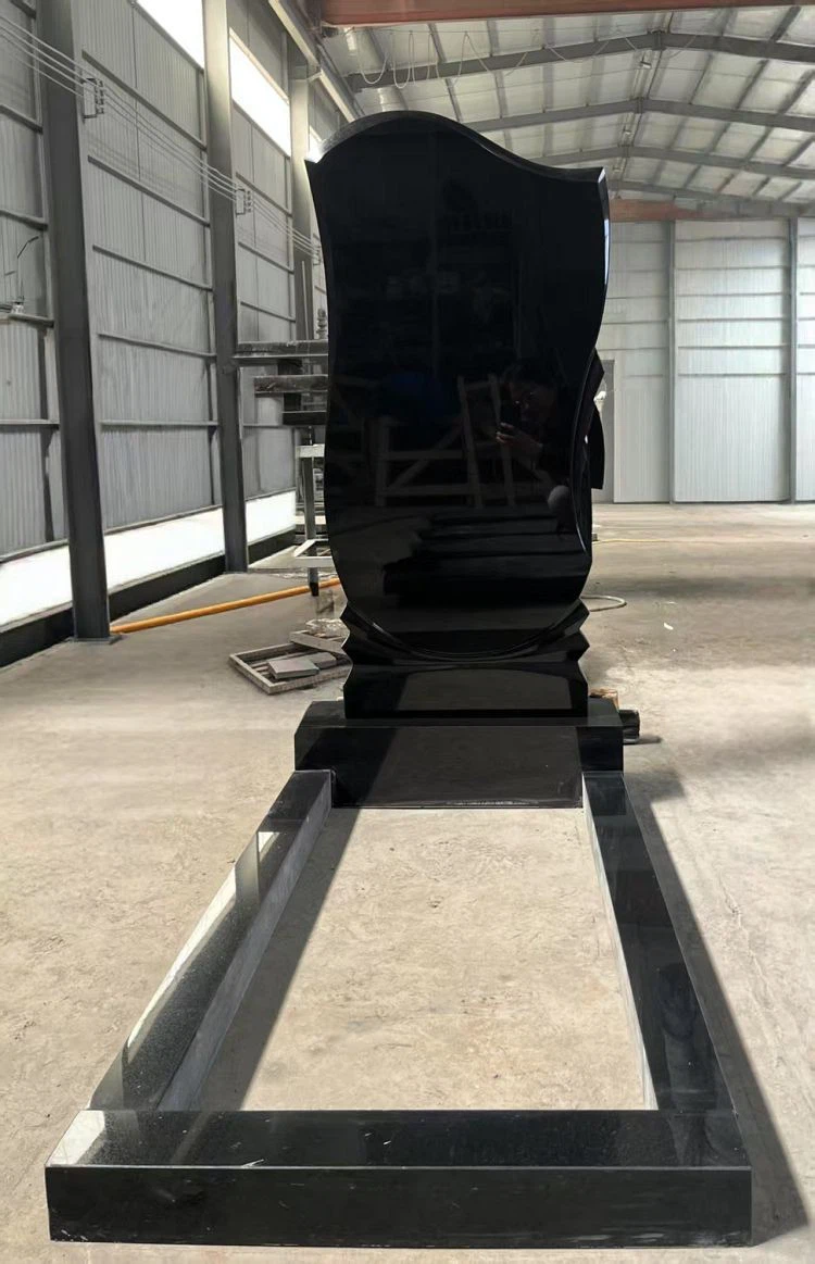 2--Black Granite Tombstones,Monument(001)